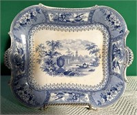 Blue and White China Platter