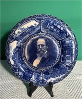 Blue and White China Portrait Plate