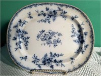 Antique Blue and White China Platter