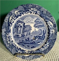 Blue and White China Plate