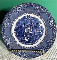 Blue and White China Plate