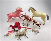 Lot of toy ponies & horses