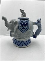 Vintage Circus Elephant Teapot Clown Bombay