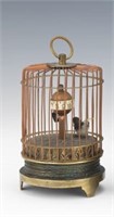 Brass Bird Automaton Table Clocks