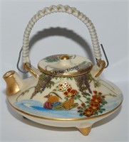 Hand Painted Satsuma Soko China Miniature Teapot
