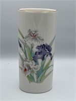 Vintage Otagiri Ceramic Vase, Iris Bouquet