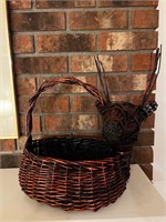 Vintage deer basket