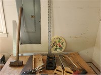 miscellaneous tools and thermometer