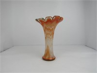 Peach Colored Glass Flower Vase