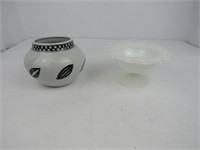 Fine Porcelain Vase and Glass