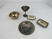 Assorted Silver Toned Dishes