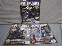 Lot of 3 Cycle Source Magazines