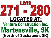 Lots 271 - 280 Located at Venture Construction Inc