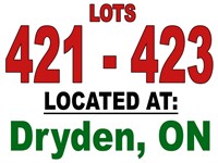 Lots 421 - 423 Located at Dryden, ON
