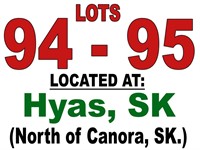 Lots 94 & 95 Located at Hyas, Sk
