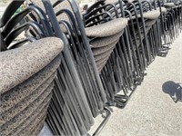 (61)pcs Haworth Stacking Chairs w/ Rolling Carts