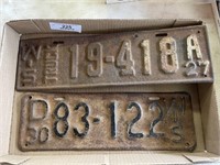 1927 AND 1930 PLATES