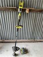 RYOBI CORDLESS LINE TRIMMER W/ BATTERY & CHARGER
