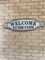 WELCOME TO THE FARM GALVANIZED WALL DECOR