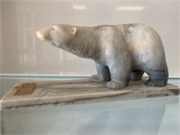 Vintage Polar Bear Glenys Peach Carving