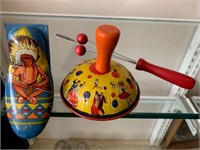 Vintage 1940's Tin Toy Noise Makers