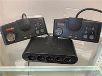 TurboGrafx 16 Turbo Tap & 2 Controllers