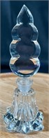 Vintage Glass Perfume Bottle 6" Tall