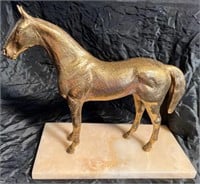 Vintage Brass Horse Sculpture Numbered 20019 Ham
