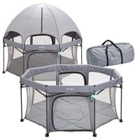 XL 69” Outdoor Baby Playpen with Canopy