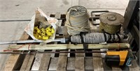 Pallet with Electric Fencing Supplies, Fencer