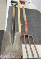 Potato Fork and Square Nose Shovel