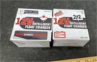 2 12V Intelligent Float Battery Chargers