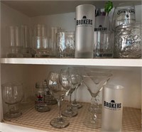 2 shelf lots glasses