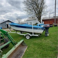 Sylvan 15' 6" Boat w/40 Hp OB on Load Rite Trailer