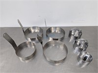 ASST. PASTRY RING MOULDS AND EGG RINGS