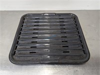 BROILER PAN WITH GRILL 15.5" X 14"