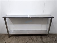 S/S 65" X 12" MOUNTED SPACE SAVER TABLE