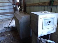 Fuel oil tank with pump and works