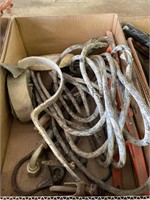 Wire, brush, electric cord, strap, C clamps and