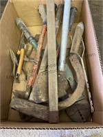 Box of various tools, tobacco knife, small