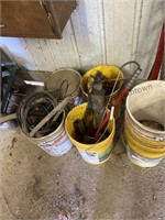 Several buckets and contents see photo