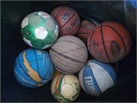Basketballs,  soccer balls and more