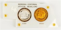 Coin 1967 Nebraska Centennial Medallions BU
