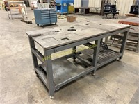Steel Work Table - 36"x86", 38" Tall,