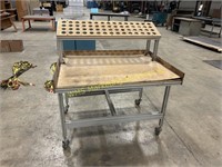 Work Table - Aluminum/Wood - 36"x48", 35" Tall