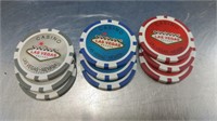 9 Las Vegas Casino poker chips