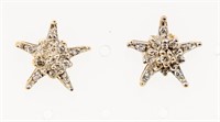 Jewelry 10kt Yellow Gold Star Earrings