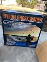 Nylon Chest Waders in box (size 10 Big) UNUSED