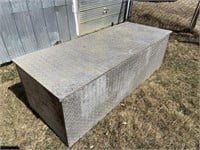 Wood Truck Tool Box (Checkerplate Front & Top)