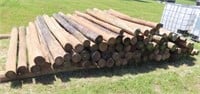 (80) 7 FT. TREATED FENCE POSTS - 4-6" ROUND